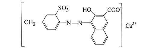 顏料紅57:1化學分子結(jié)構(gòu)圖